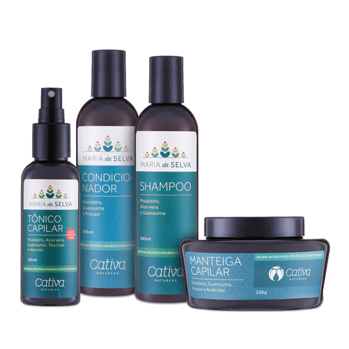 Kit de Tratamento Capilar Natural Maria da Selva - Cativa Natureza