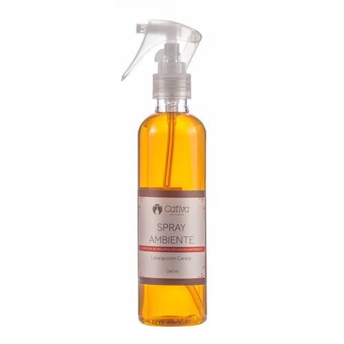 Spray Natural para Ambiente Laranja com Canela 240ml - Cativa Natureza