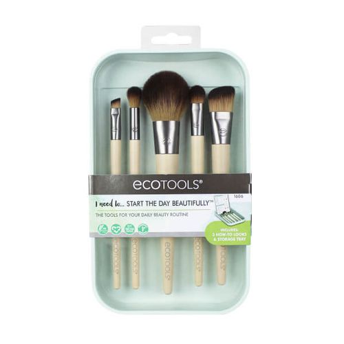 Kit com 5 Pincéis Essenciais Start the Day Beautifully N° 1606 – Ecotools