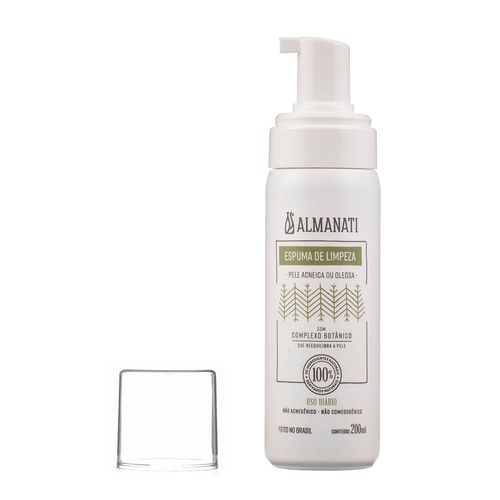 Espuma Facial Natural para Peles Oleosas e Acneicas 200ml - Almanati