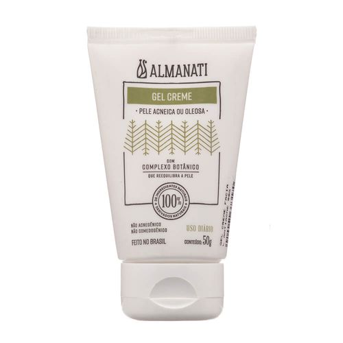 Gel Creme Facial Natural para Peles Oleosas e Acneicas 50g - Almanati