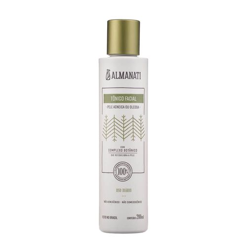 Tônico Facial Natural para Peles Oleosas e Acneicas 200ml - Almanati