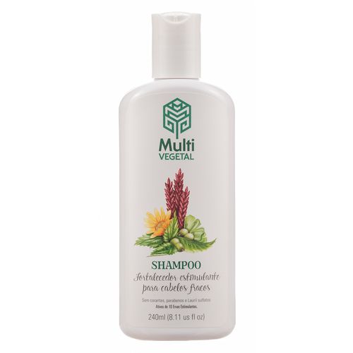 Shampoo Natural de Ervas Estimulantes para Fortalecimento Capilar 240ml - Multi Vegetal