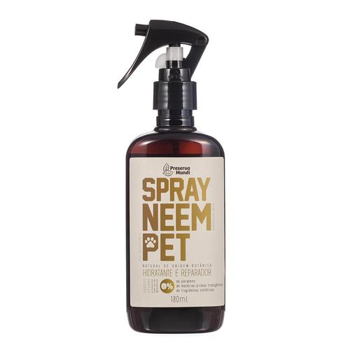 Spray Neem Pet Natural Hidratante e Reparador, Flores & Ervas para PETS 180ml – Preserva Mundi