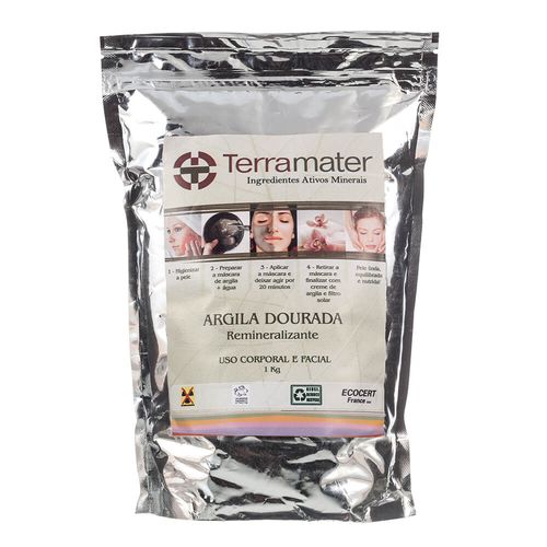 Máscara de Argila Dourada Orgânica 1Kg – Terramater