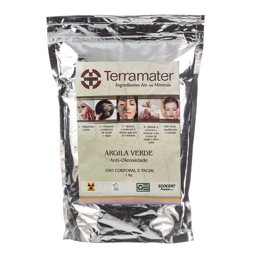 Máscara de Argila Verde Orgânica 1kg – Terramater