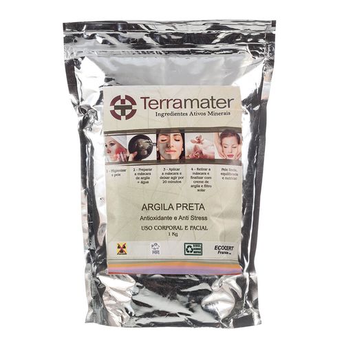 Máscara de Argila Preta Orgânica 1kg – Terramater