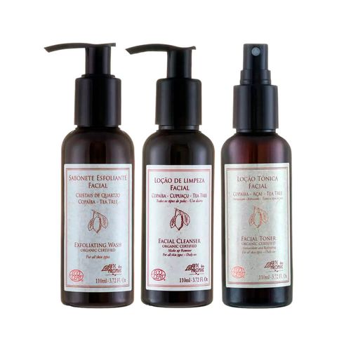 Kit Facial Orgânico Limpeza e Tonificação Pele Mista e Oleosa - Arte dos Aromas