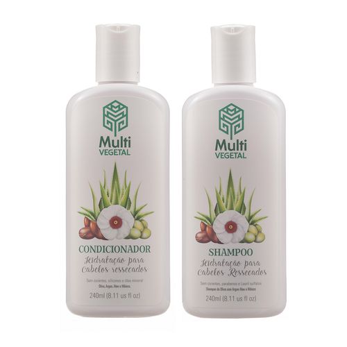 Kit Natural Shampoo e Condicionador de Oliva com Argan para Cabelos Ressecados - Multi Vegetal