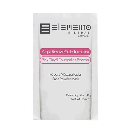 Argila Rosa com Pó de Turmalina 30g - Elemento Mineral