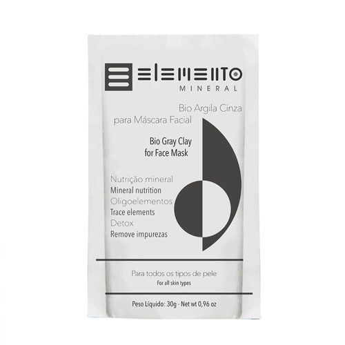 Bio Argila Cinza 30g - Elemento Mineral