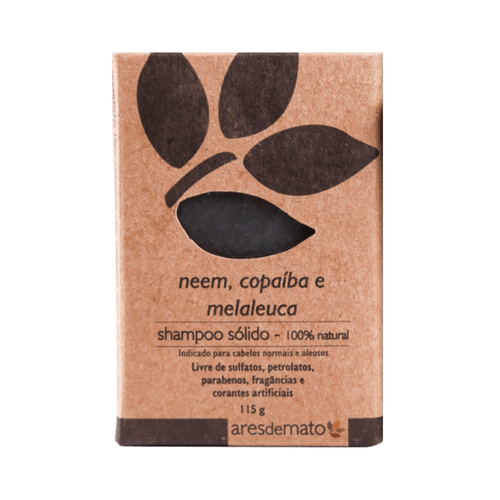 Shampoo Sólido Natural Cabelos Normais a Oleosos 115g – Ares de Mato