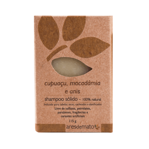 Shampoo Sólido Natural para Cabelos Secos 115g - Ares de Mato