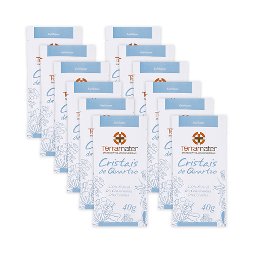 Kit 12 Cristais de Quartzo Esfoliantes Orgânico 40g – Terramater