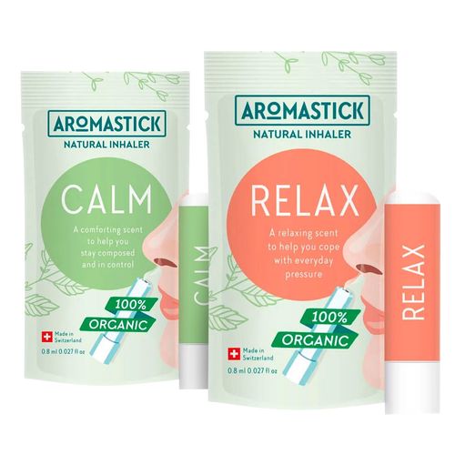 Kit Relaxamento 2 Inaladores Orgânicos Calm e Relax - Aromastick