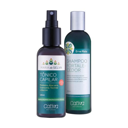 Kit Shampoo Fortalecedor e Tonico Capilar Natural - Cativa Natureza