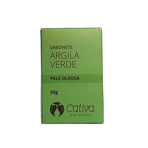 Sabonete de Argila Verde Natural para Pele Oleosa 60g – Cativa Natureza