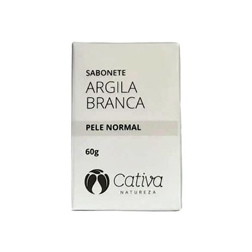 Sabonete de Argila Branca Natural para Pele Normal 60g – Cativa Natureza