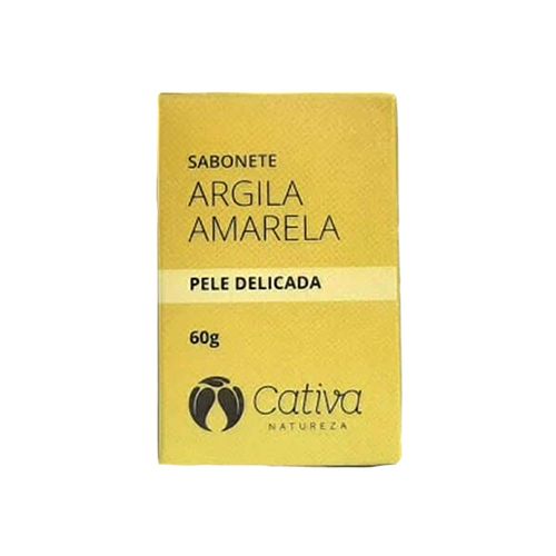 Sabonete de Argila Amarela Natural para Pele Delicada 60g – Cativa Natureza