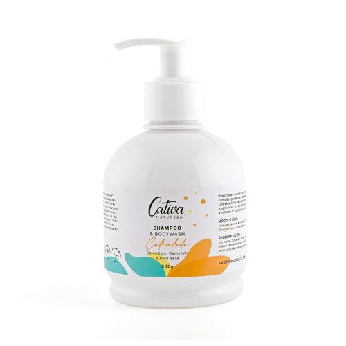 Shampoo e Bodywash Natural com Calêndula 300ml – Cativa Natureza