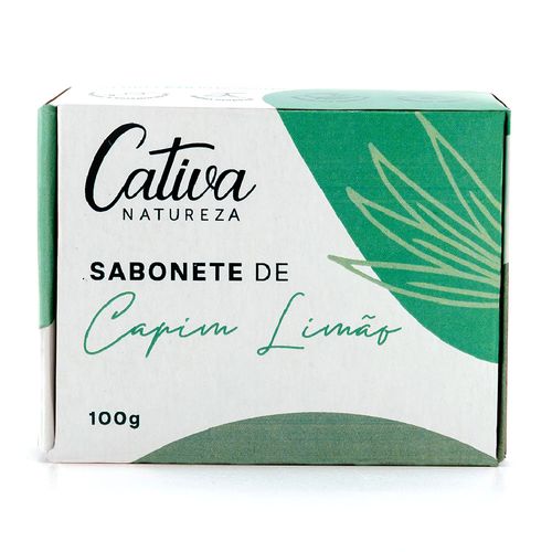 Sabonete de Capim Limão Natural 100g – Cativa Natureza