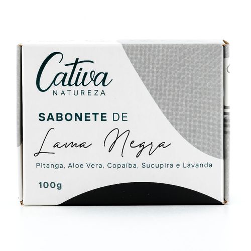 Sabonete em Barra Natural de Lama Negra 100g – Cativa Natureza