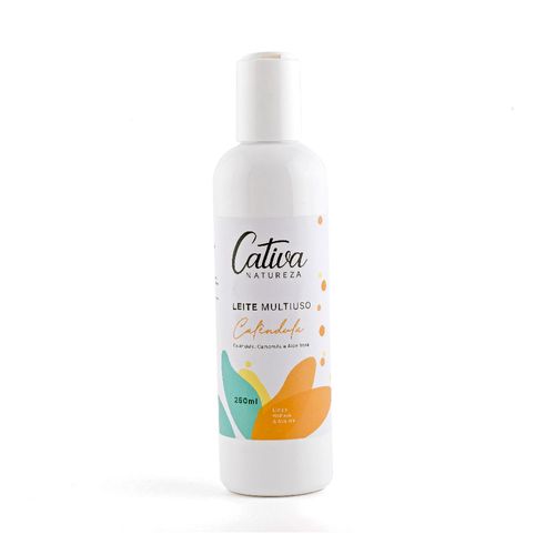 Leite de Calêndula Multiuso Limpa, Hidrata e Acalma 250ml – Cativa Natureza