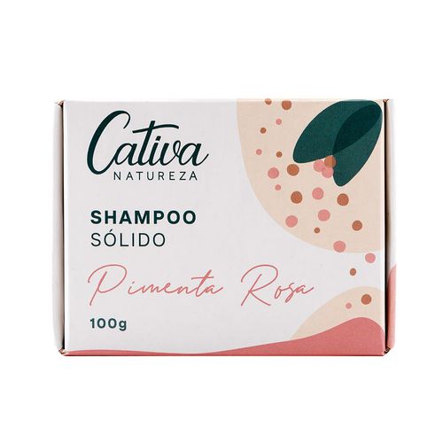 Shampoo Sólido de Pimenta Rosa 100g - Cativa Natureza