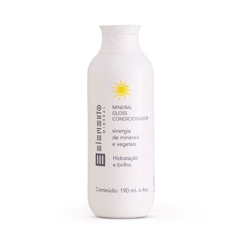 Condicionador Natural Gloss Argila Branca para Todos os Tipos de Cabelo 200ml – Elemento Mineral