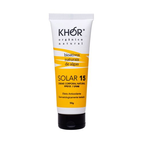 Protetor Solar Natural Facial e Corporal FPS 15 UVA 8 50g – Khor