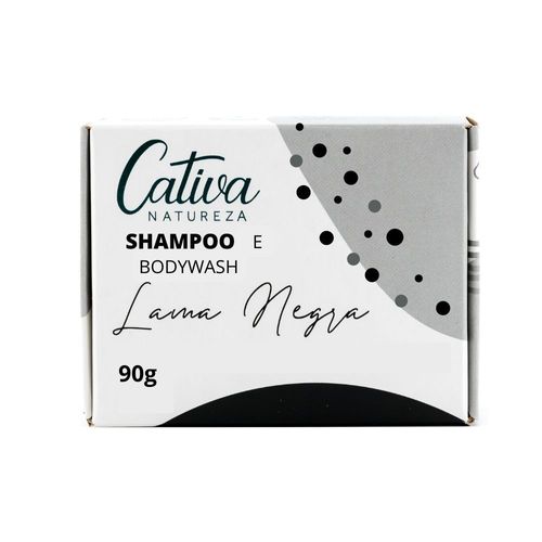 Shampoo e Bodywash Natural de Lama Negra 90g - Cativa Natureza