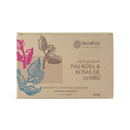 Sabonete Natural Pau Rosa e Rosas de Jambu 100g - Terra Flor