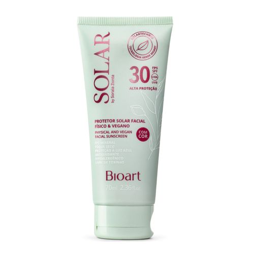 Protetor Solar Facial Natural e Vegano com Cor FPS 30 70ml - Bioart