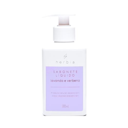 Sabonete Líquido de Lavanda e Verbena Natural 300ml - Herbia