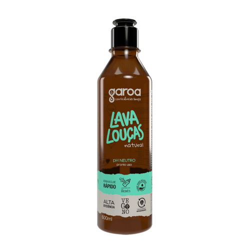 Lava Louças Neutro Vegano 600ml - Garoa