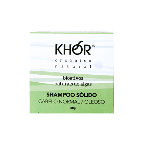 Shampoo Sólido Bioativo de Algas para Cabelos Mistos 80g - Khor Cosmetics