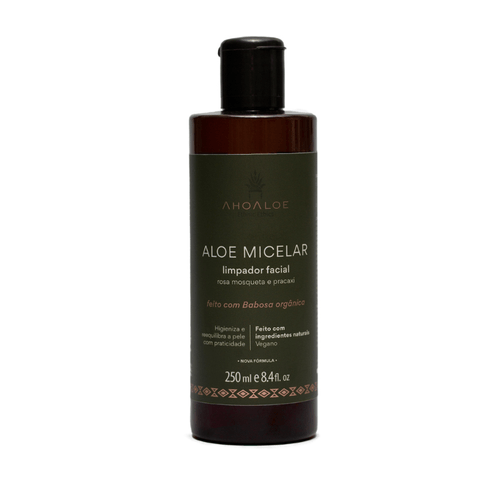 Demaquilante Água Micelar Natural Aloe Micelar com Rosa Mosqueta e Pracaxi 250ml – Ahoaloe