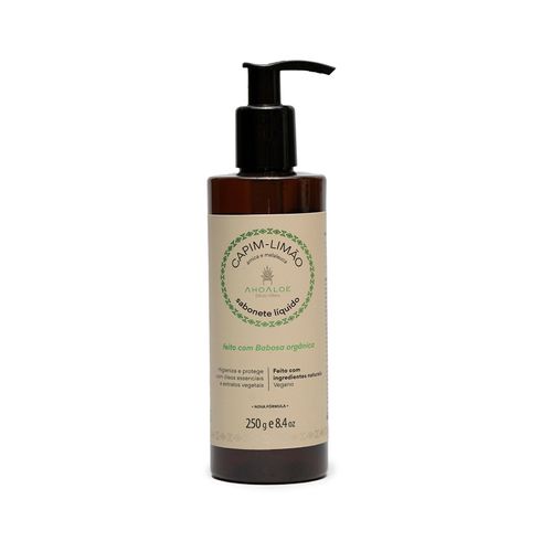Sabonete Líquido Natural de Capim-Limão 250ml - Ahoaloe