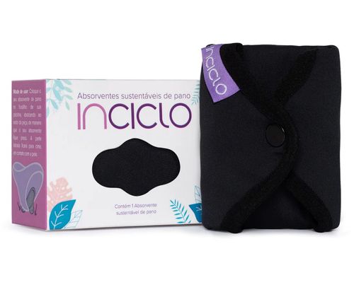 Absorvente de Pano Reutilizável Mini Preto – Inciclo