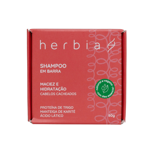 Shampoo em Barra para Cabelos Cacheados 80g - Herbia