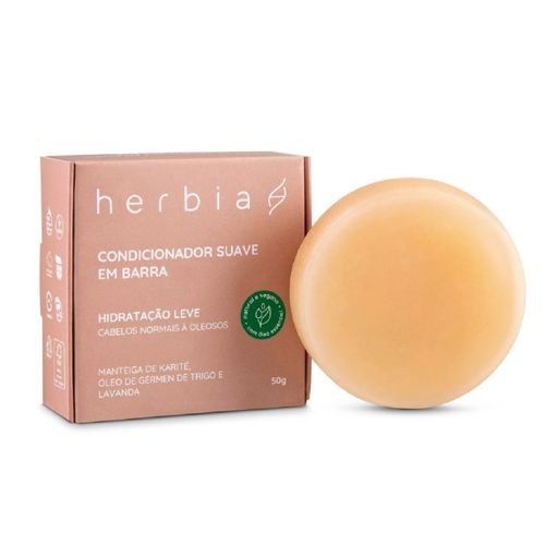 Condicionador em Barra Natural para Cabelos Normais a Oleosos 50g - Herbia