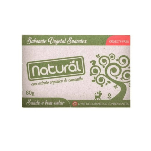 Sabonete Vegetal Natural Suavetex com Extrato de Camomila 80g - Orgânico Natural