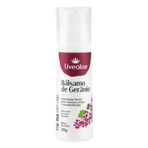 Bálsamo Facial Natural de Gerânio 30ml – Livealoe