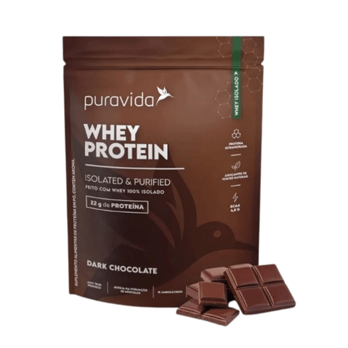 Whey Protein Isolado Dark Chocolate 450g - Puravida