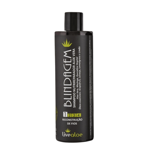 Shampoo Blindagem Nutrireparadora de Aloe Vera 530g - Livealoe