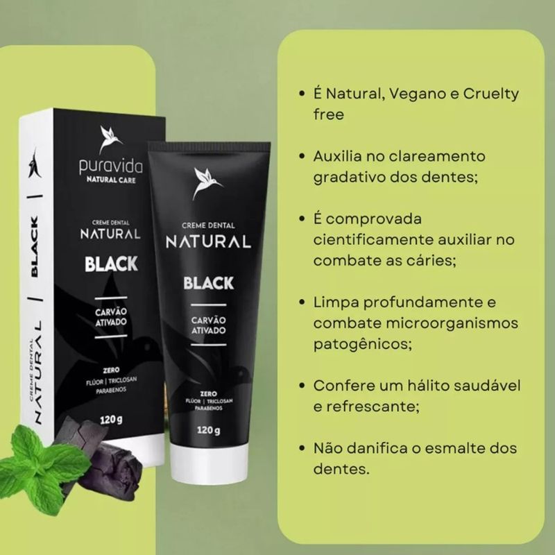 Kit-com-Cremes-Dentais-Naturais-Black-Carvao-Ativado-120g---Puravida--1-