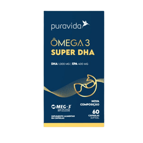 Ômega 3 Super DHA 60 Cápsulas - Puravida